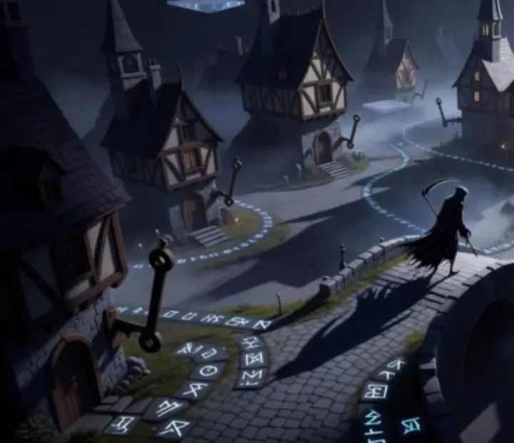 Felix the Reaper na tle pejzażu pełnego dramatycznych cieni